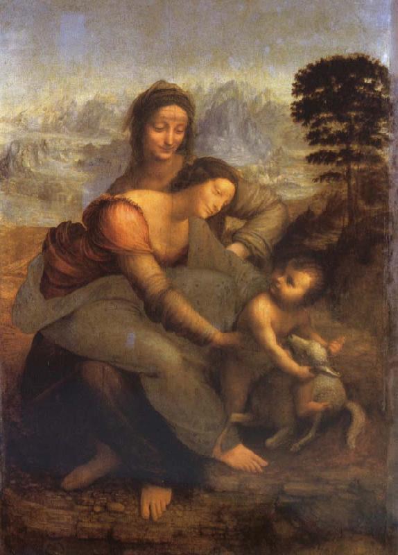 LEONARDO da Vinci Maria with Child and St. Anna